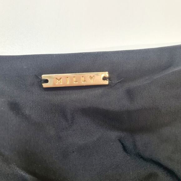 MILLY Cabana Applique Bikini Bottom in Black - Picture 4 of 7